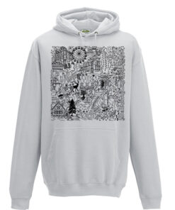 Wermelskirchen Wimmelbild Hoodie -Ash Heather-