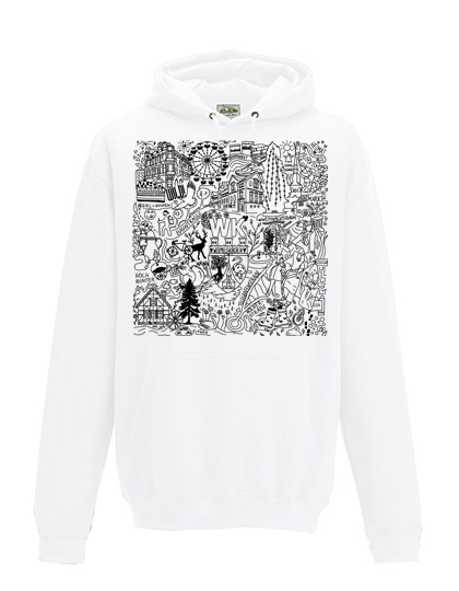 Wermelskirchen Wimmelbild Hoodie -White-