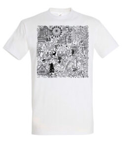 Wermelskirchen Wimmelbild T-Shirt -White- XXL PRINT